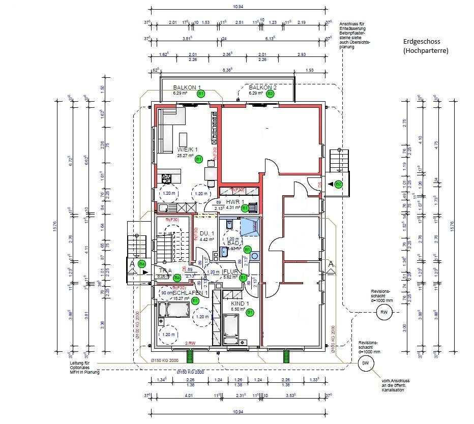 Haus 17 Erdgeschoss (Hochparterre)